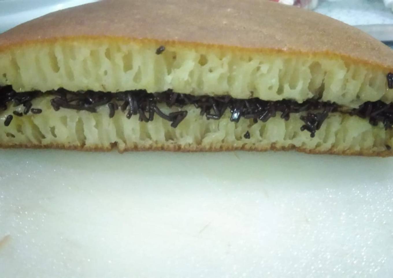 Martabak manis pakai panci teflon with soda kue tanpa telur - resep kuliner nusantara