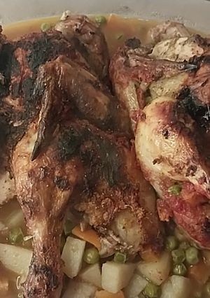 صورة لوصفة صينية فراخ بالبسلة والجزر