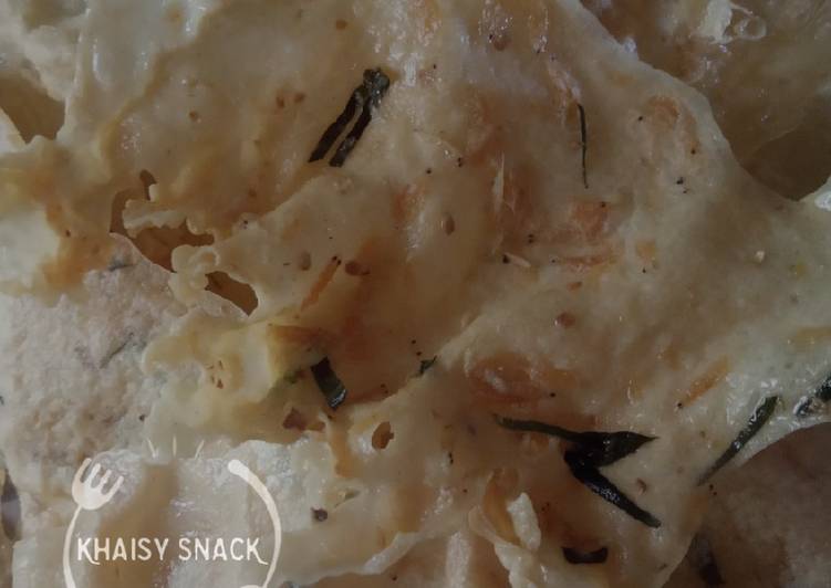 Cara membuat 57. Rempeyek rebon ala bunda Khaisy Sederhana Untuk Jualan