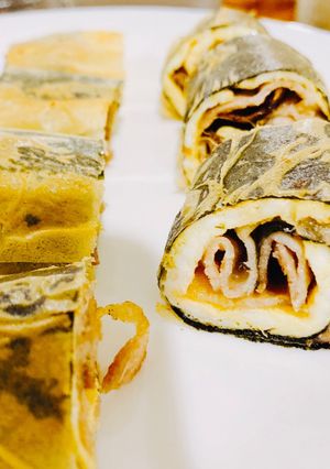 千張捲海苔蛋皮和肉片 的食譜成品照片