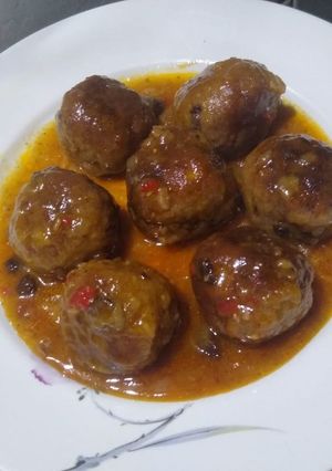 Una foto de ALBÓNDIGAS DULCES Receta de mi madre