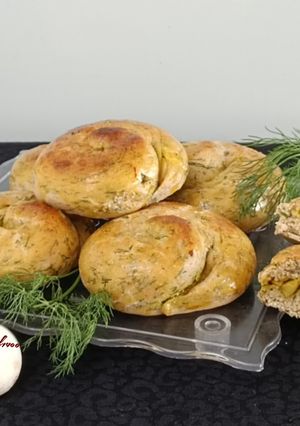 عکسی از دستور نان قارچ و شوید