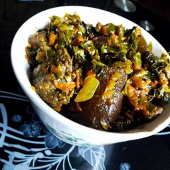 A picture of Vegetable (Efo Riro) soup.