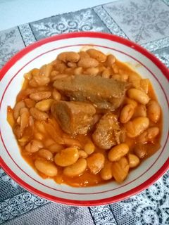 صورة لوصفة لوبيا غريني بلحم الغنمي روعة
