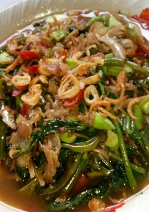 Foto resep Tumis Teri Pete Kangkung