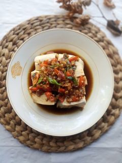 Foto resep Tahu Kukus Siram Kuah Kecap