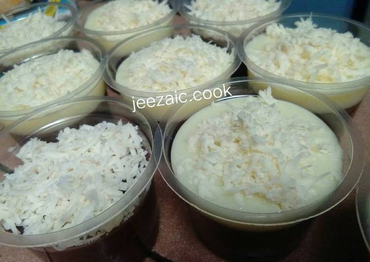 Puding jelly coklat crackers