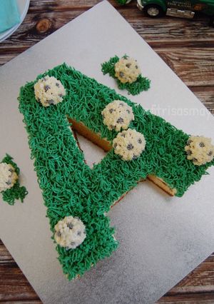 Foto resep Letter Cake (Tema Bola)