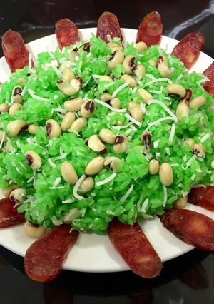 Hình của món Xôi đậu dứa dừa.