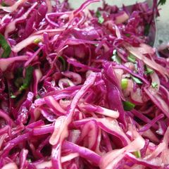 A picture of Firstborn's Favorite Crunchy Soy Slaw.