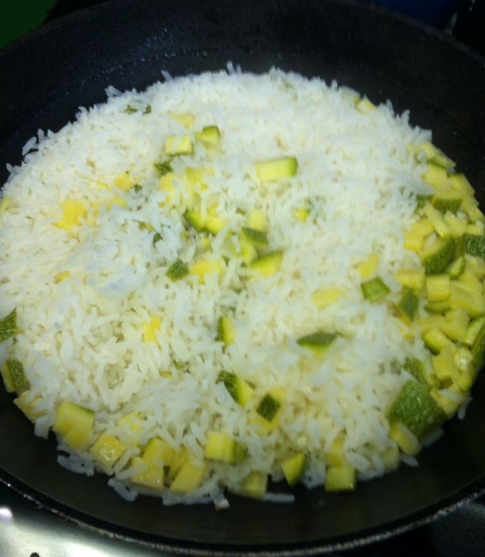 Una foto de Arroz con calabacitas