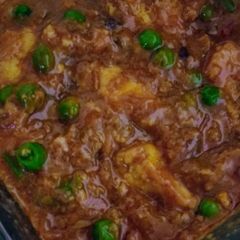 Peas Paneer in my style A picture of Peas Paneer in my style.