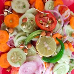 A picture of Colour full veggies salaid.