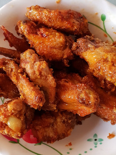 A picture of Simple fried wings#4weeks challenge #photography challenge.