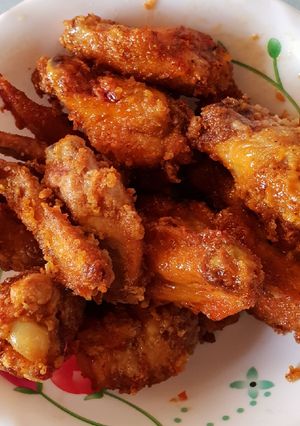 A picture of Simple fried wings#4weeks challenge #photography challenge.