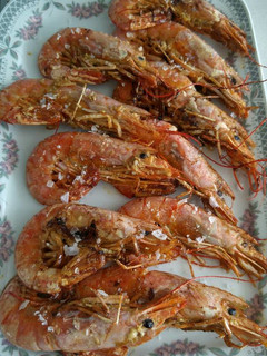 Una foto de Langostinos a la plancha