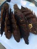 Pescado frito en disco
