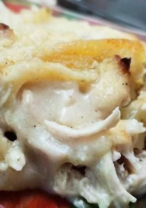 Une photo de Gratin pomme de terre aux poulet