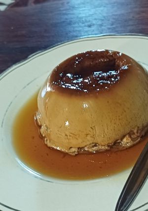 Una foto de Flan de café en taza