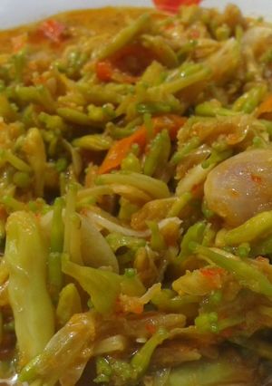 Foto resep Bunga Pepaya Tumis Pedas