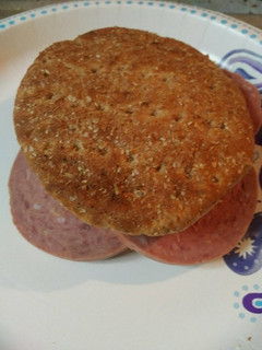 A picture of Salami Flatbread Sandwich.