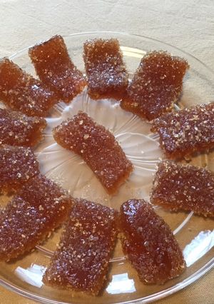Une photo de Pâtes de fruits pêche /vanille