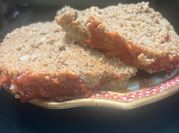 A picture of meatloaf with oats