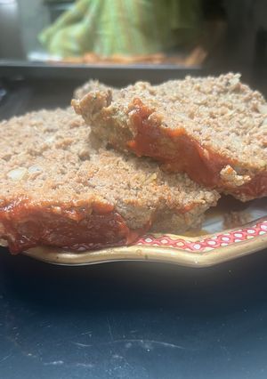 A picture of Mum's Oat Meatloaf.