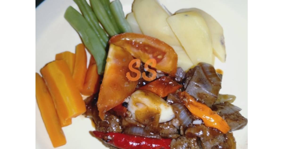 Resep Black Pepper Chopped Steak oleh sarasaw Cookpad
