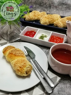 Foto resep Roti sosis gulung