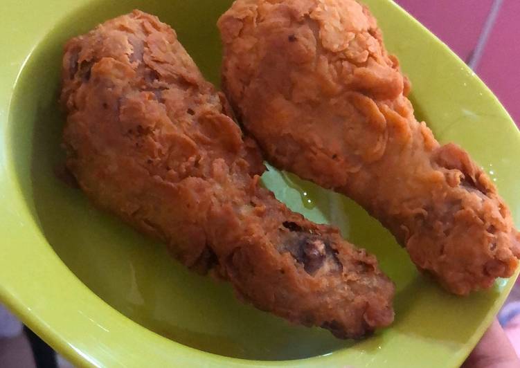 Langkah Mudah untuk Menyiapkan Ayam goreng tepung kobe super crispy kentucky 🍗 Anti Gagal