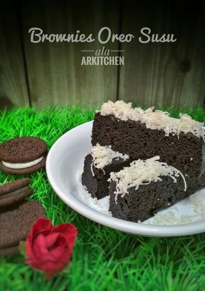 Foto resep 42. Brownies Oreo Susu ala ArKitchen