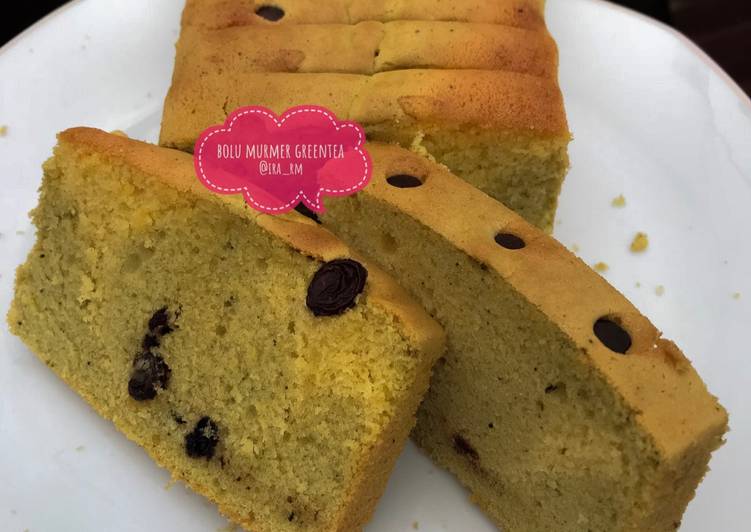 Resep Bolu Murmer Greentea Moist No Seret yang simpel