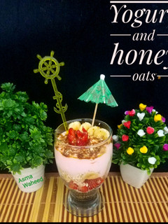 A picture of Yogurt &honey oats.