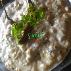 A picture of No onion garlic bharta.