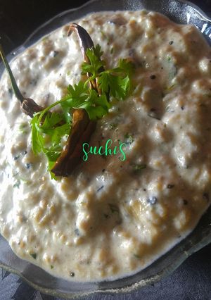 A picture of No onion garlic bharta.