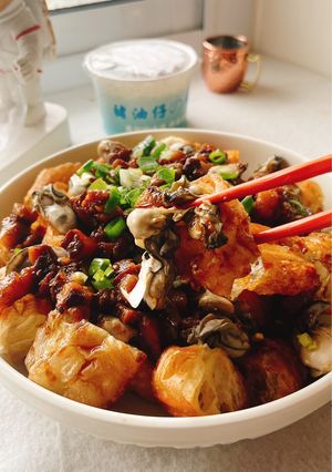 肉燥鮮蚵油條 的食譜成品照片