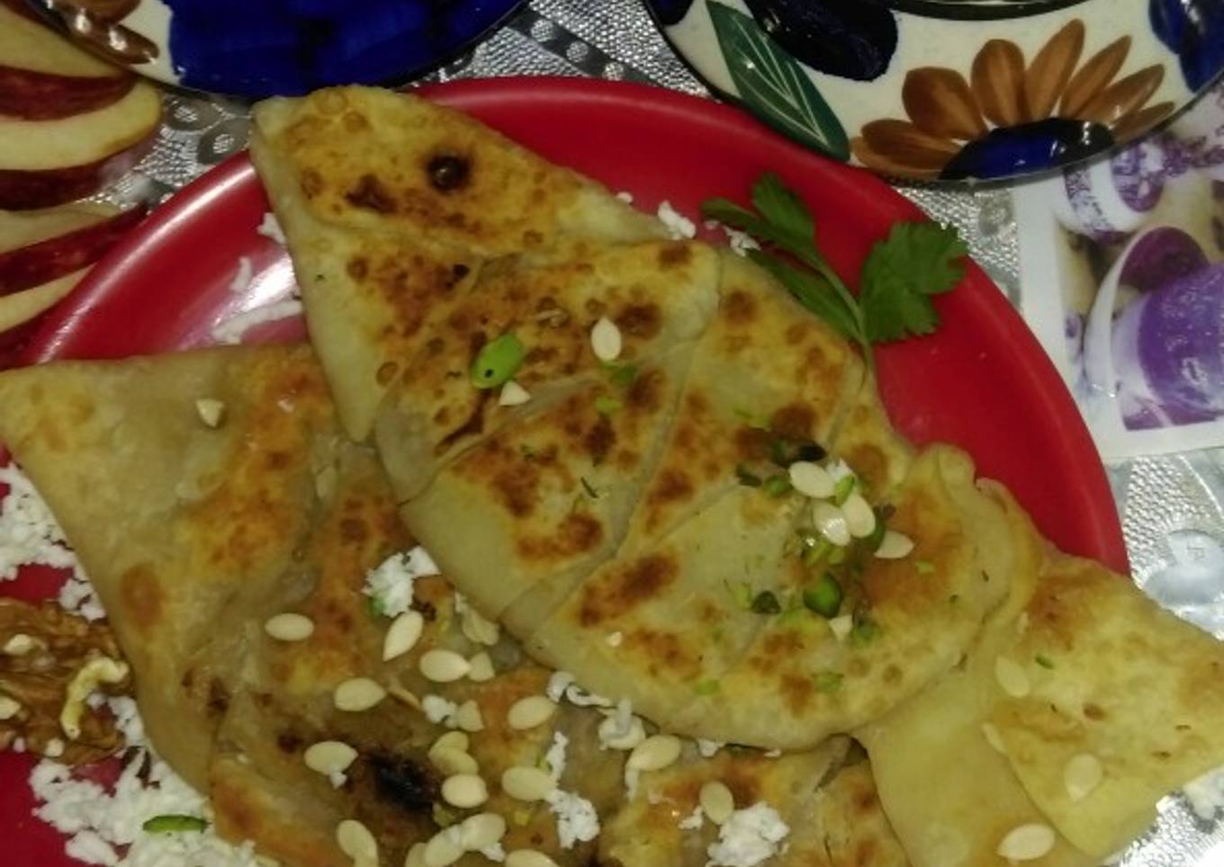 Fish Shaped Apple paratha