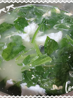 金銀蛋菠菜湯 的食譜成品照片