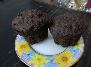 Una foto de Muffins de harina de lino y cacao