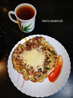 ভেজ চীজ ওমলেট (veg cheese omelette recipe in Bengali) রেসিপির প্রধান ছবি