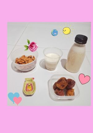 Foto resep Susu Almond Kurma ❤