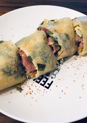 培根起司蔥蛋蛋餅 的食譜成品照片
