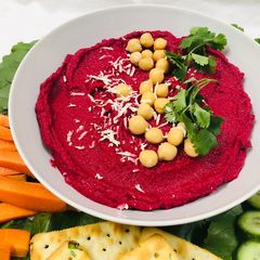 Beetroot Hummus A picture of Beetroot Hummus.