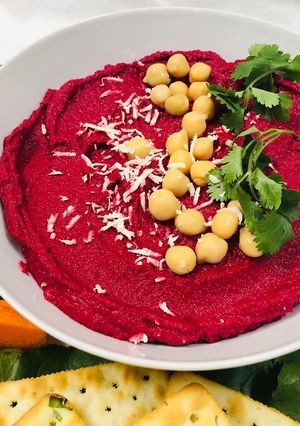 A picture of Beetroot Hummus.