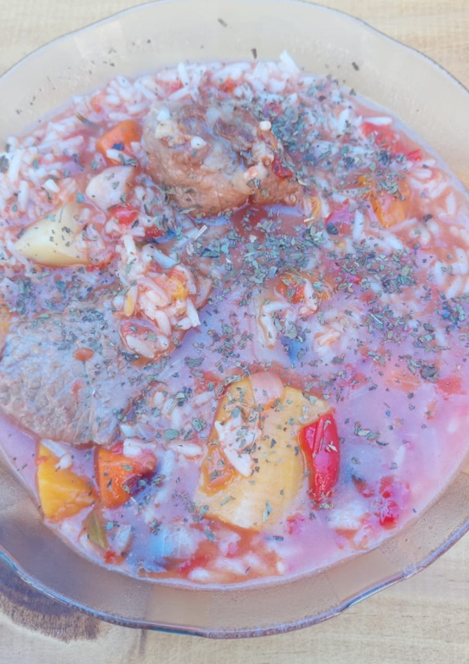 Una foto de Carne al disco Tradicional (con arroz)