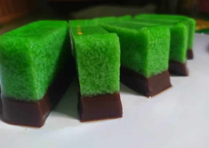 Panduan Membuat Resep Puding Lumut Pandan Coklat