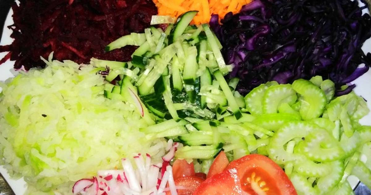 Салат "огород, рецепты с фото (59 пошаговых рецепта