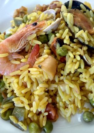 Una foto de Arroz con chipirones
