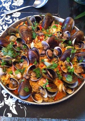 A picture of Spicy Seafood Paella.